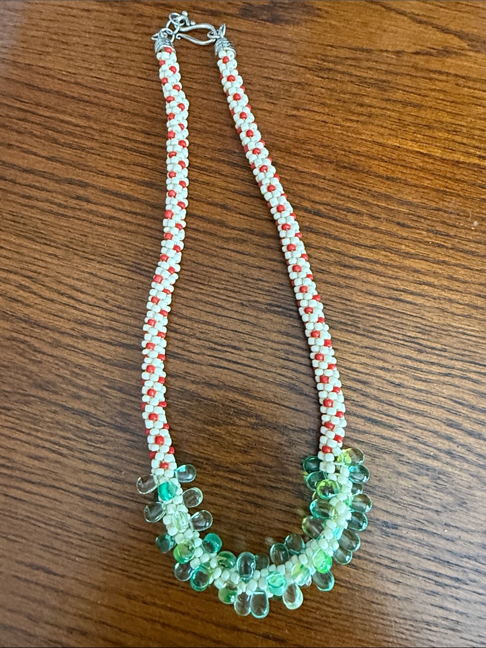 Kumihimo Glass Beaded Necklace -